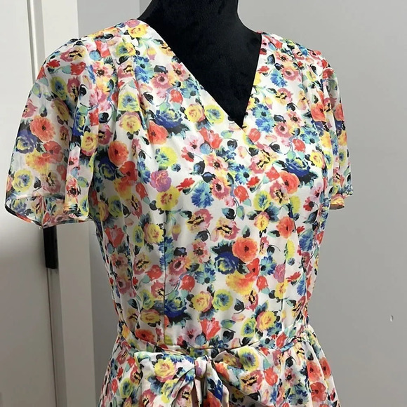 TAHARI Arthur S. Levine size 8 multicolor dress - Picture 2 of 9